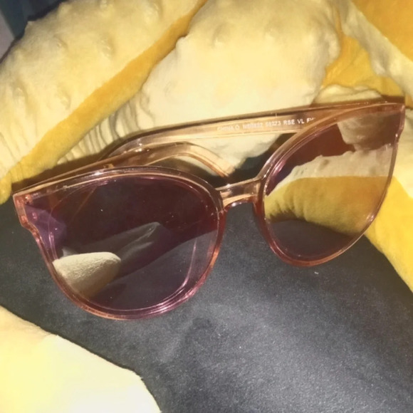 West Loop Large Champagne Colored Mirrored Sunglasses - Picture 1 of 6